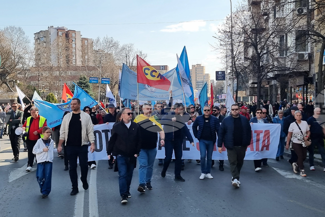 Северна Македония - Съюз на синдикатите -  протест 