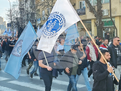 Северна Македония - Съюз на синдикатите -  протест