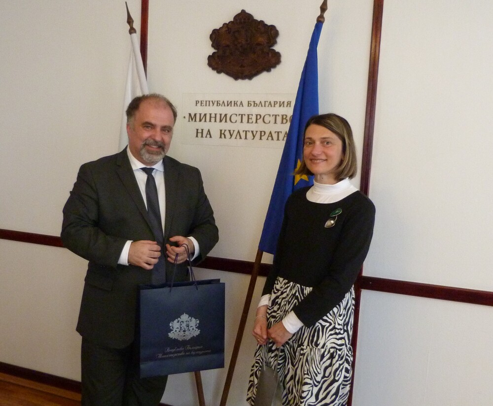Министърът на културата Найден Тодоров проведе среща с посланика на Република Северна Македония Н. Пр. Агнеза Руси Поповска 