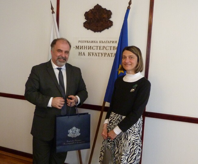 Министърът на културата Найден Тодоров проведе среща с посланика на Република Северна Македония Н. Пр. Агнеза Руси Поповска 