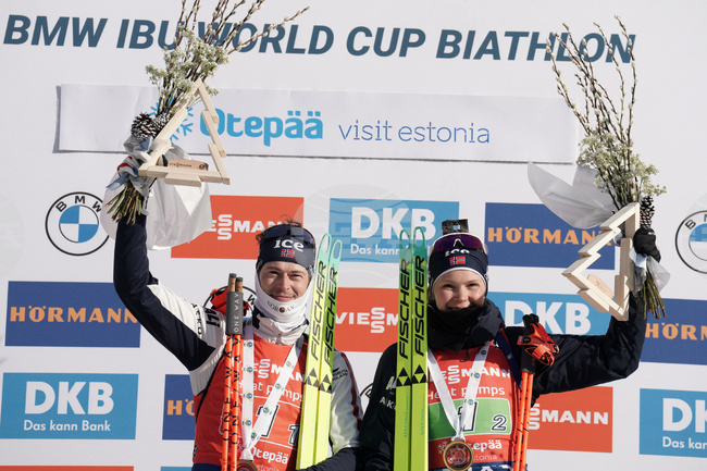 Норвегия триумфира в единичната смесена щафета от Световната купа по биатлон в Естония, България финишира на 19-о място