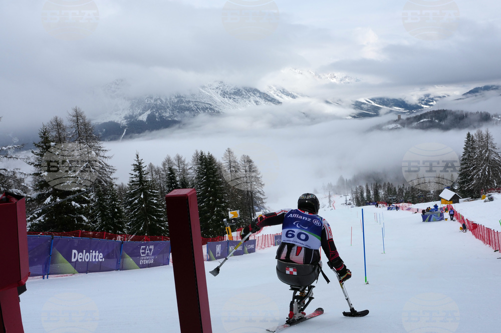 APTOPIX Milan Cortina Paralympics Alpine Skiing