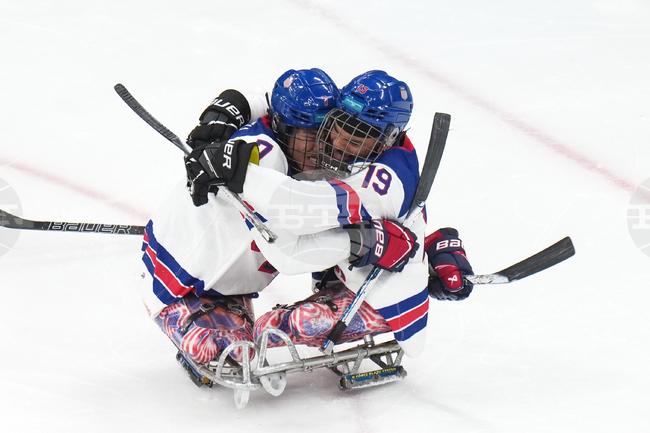 APTOPIX Milan Cortina Paralympics Ice Hockey