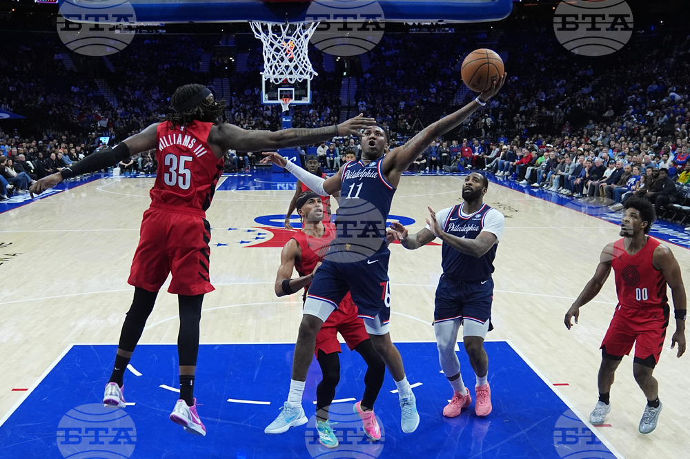 Trail Blazers 76ers Basketball