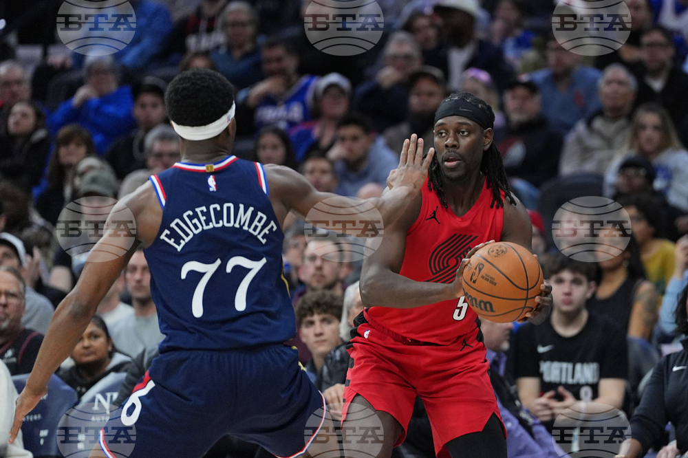 Trail Blazers 76ers Basketball