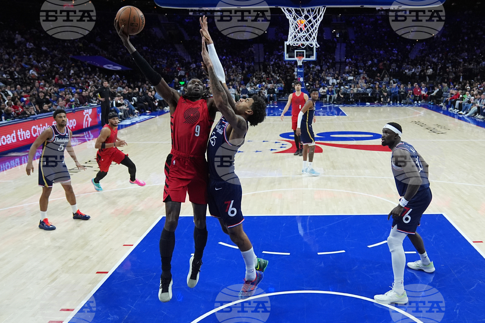 Trail Blazers 76ers Basketball