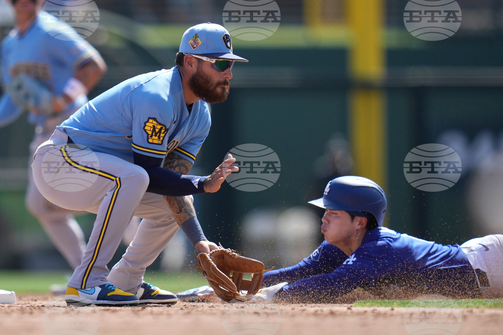 Brewers Dodgers Spring Baseball
