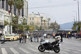 Гърция - Атина - протест на таксиметрови шофьори
