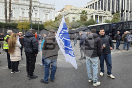 Гърция - Атина - протест на таксиметрови шофьори