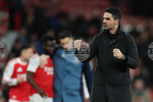 Микел Артета похвали Еберечи Езе и останалите футболисти на Арсенал след класирането на тима за четвъртфиналите в Шампионската лига