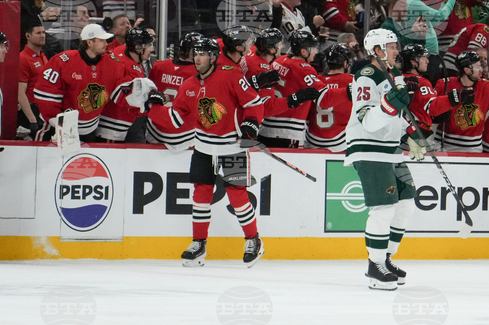 Wild Blackhawks Hockey