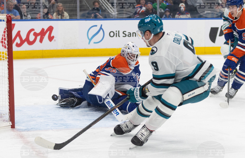 Sharks Oilers Hockey