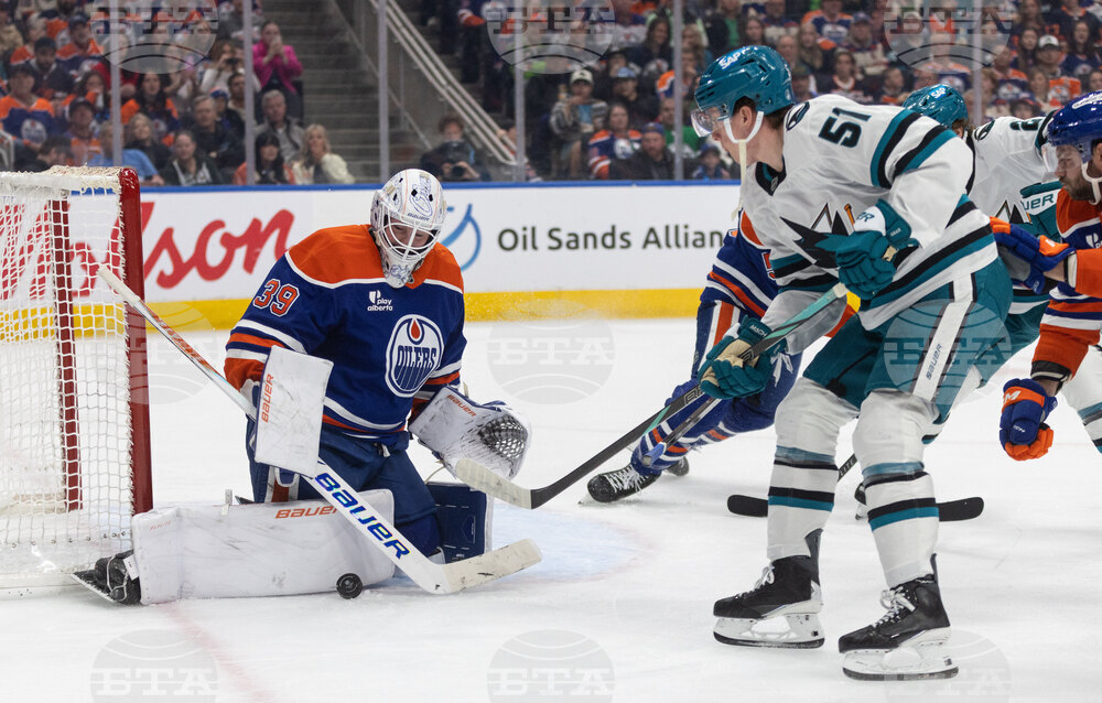 Sharks Oilers Hockey