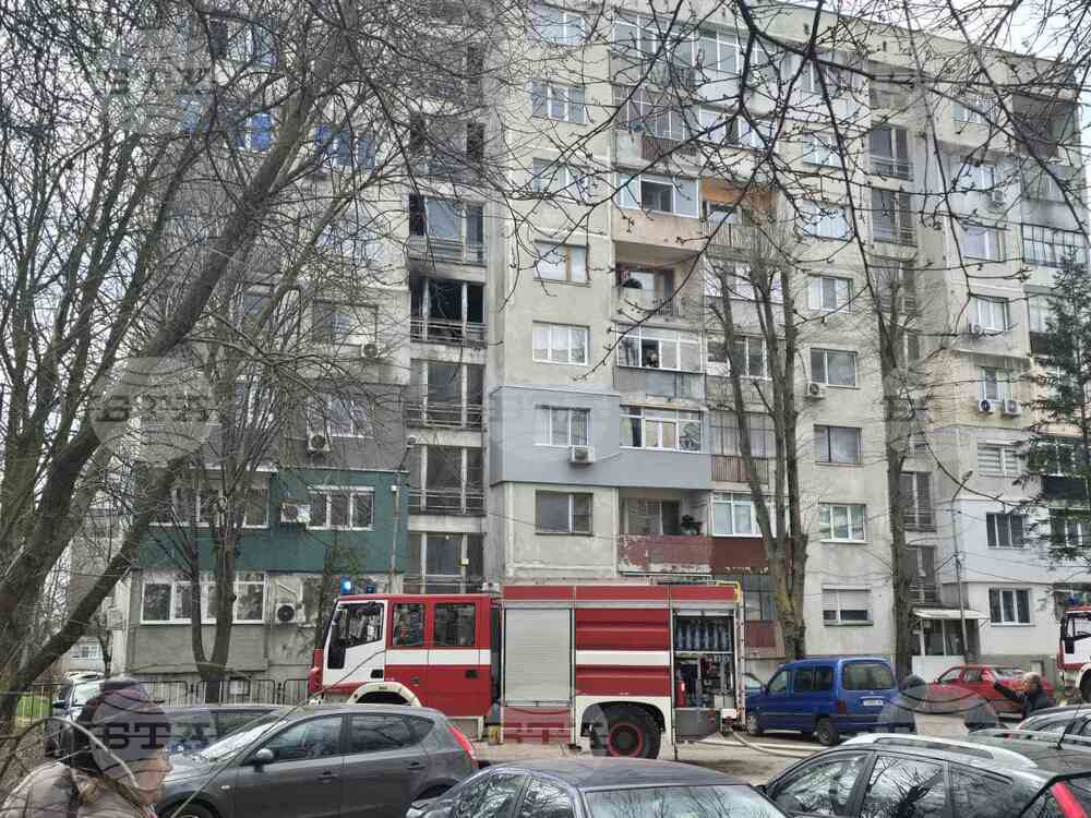 Пожар в блок в добричкия квартал "Балик"