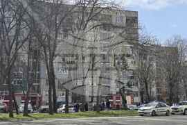 Пожар в блок 1 в добричкия квартал "Балик"