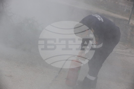 Благоевград - Югозападно държавно предприятие - Регионална дирекция „Пожарна безопасност и защита на населението“ - пресконференция - демонстрация