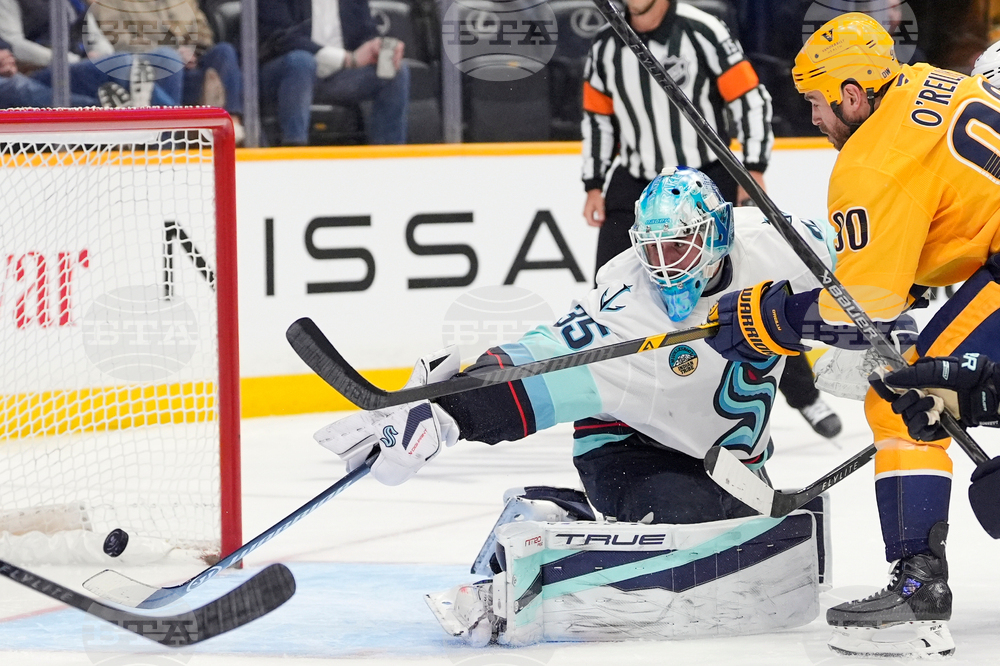 APTOPIX Kraken Predators Hockey