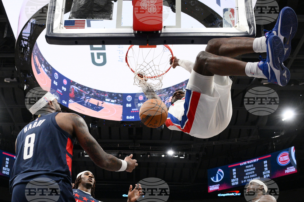 APTOPIX Pistons Wizards Basketball