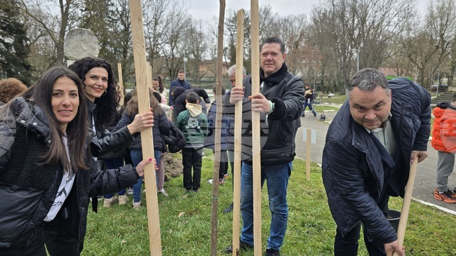 В "Алея на живата памет" в Долни Дъбник засадиха дръвчета в чест на 125 години от рождението на Илия Бешков