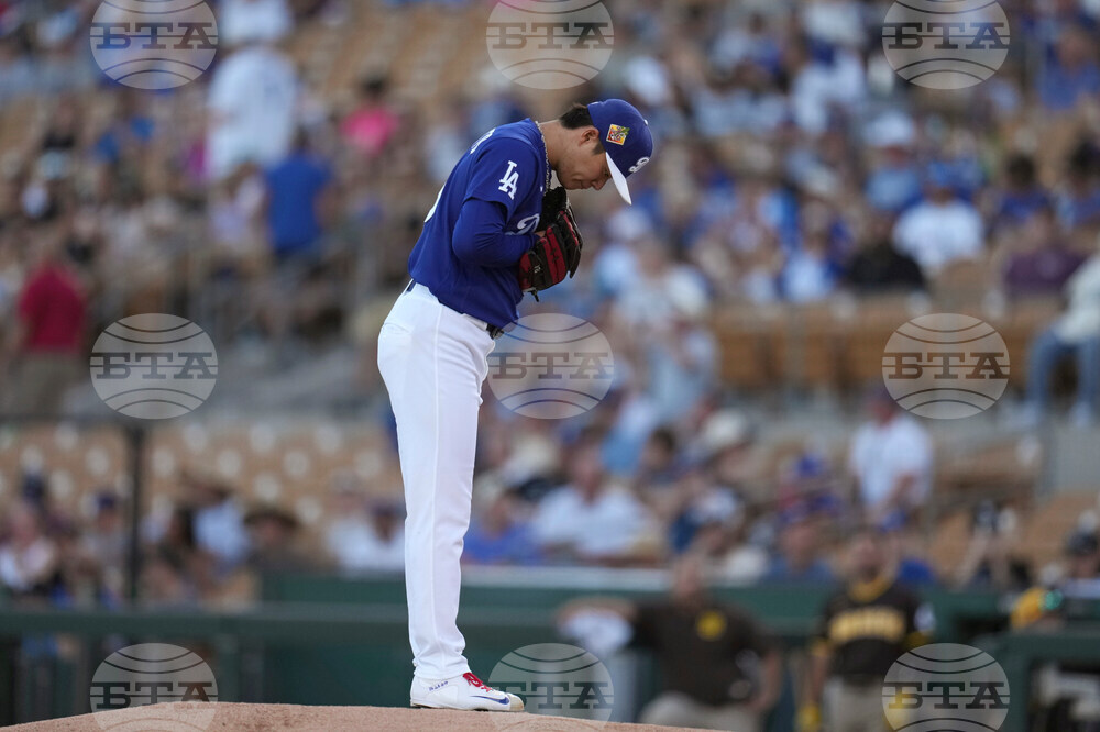 Padres Dodgers Spring Baseball