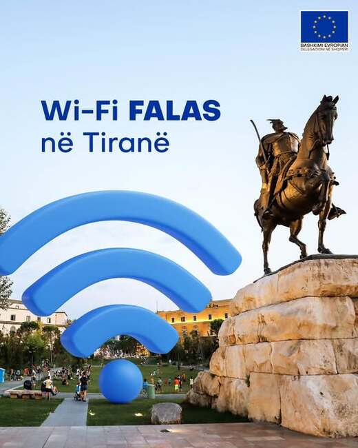 АТА: Ключови обществени места в Тирана вече имат безплатен интернет