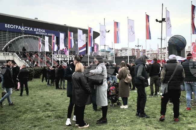 Сърбия - Белград - митинг - управляващи