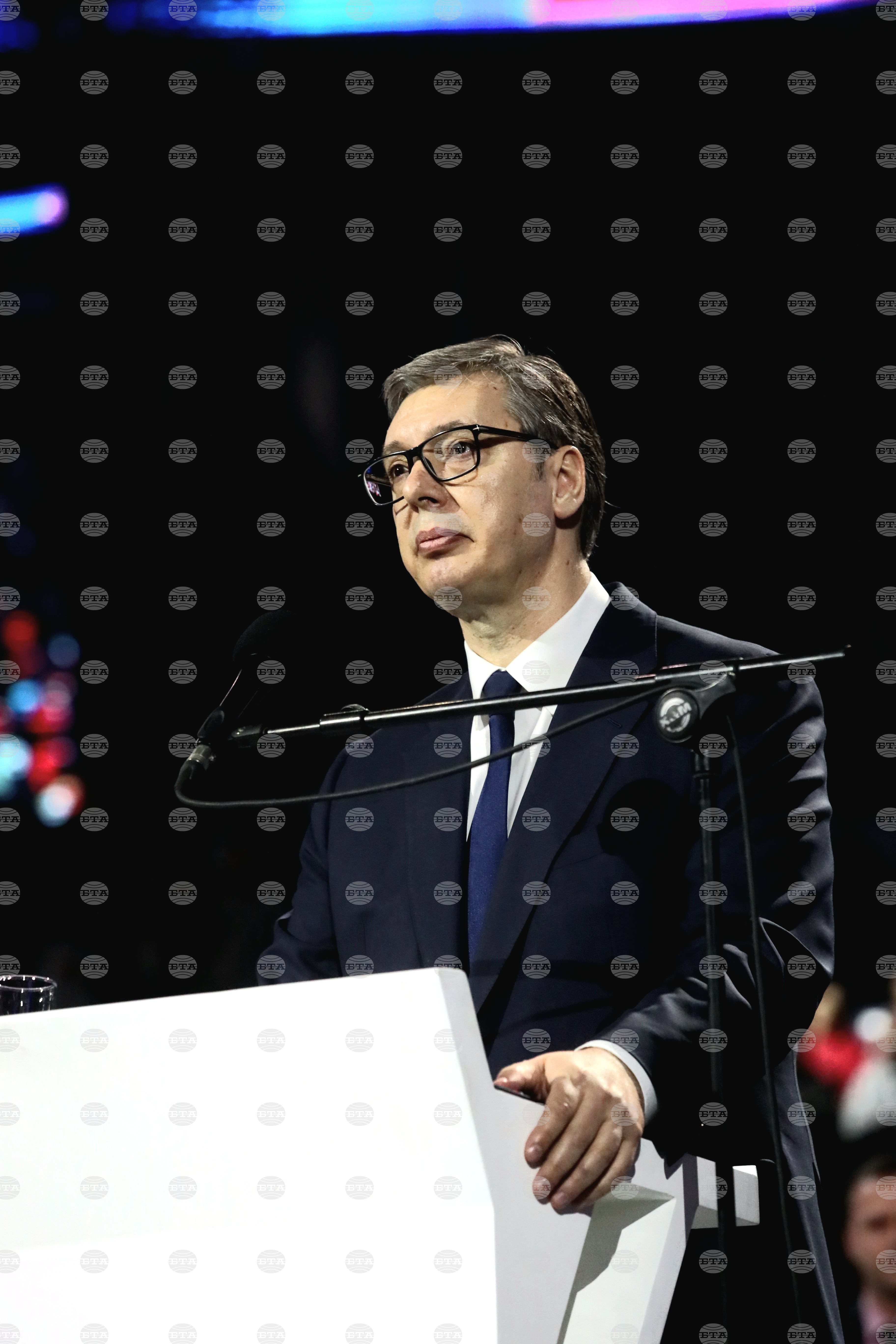 Сърбия - Белград - митинг - управляващи