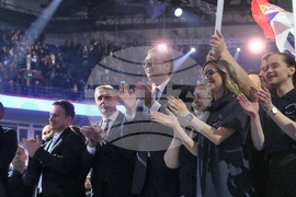 Сърбия - Белград - митинг - управляващи