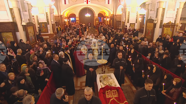 Bulgarian Patriarch Attends Georgian Patriarch's Funeral Service