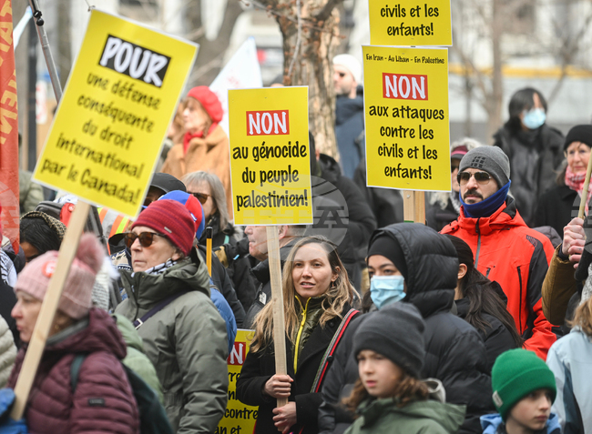 Canada US Iran Israel Protest