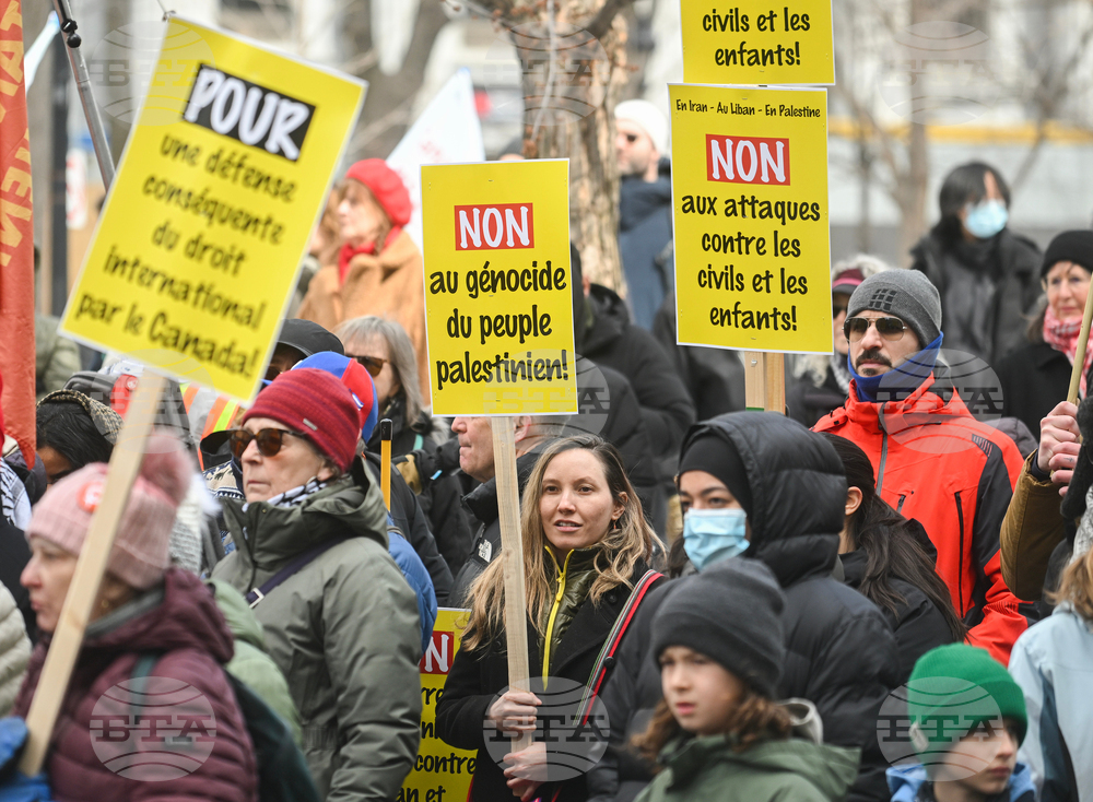 Canada US Iran Israel Protest