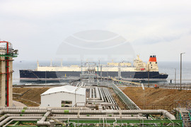 Турция - Посрещане на първия танкер с американски газ за България
