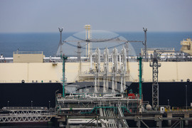 Турция - Посрещане на първия танкер с американски газ за България