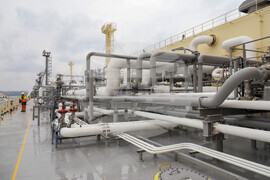 Турция - Посрещане на първия танкер с американски газ за България