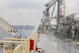 Турция - Посрещане на първия танкер с американски газ за България