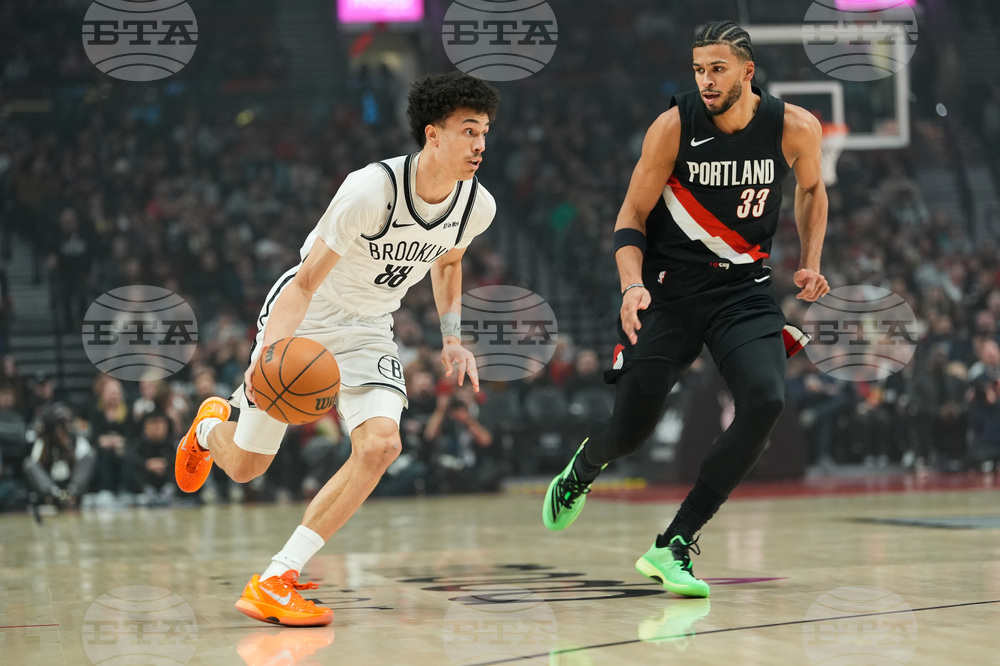 Nets Trail Blazers Basketball