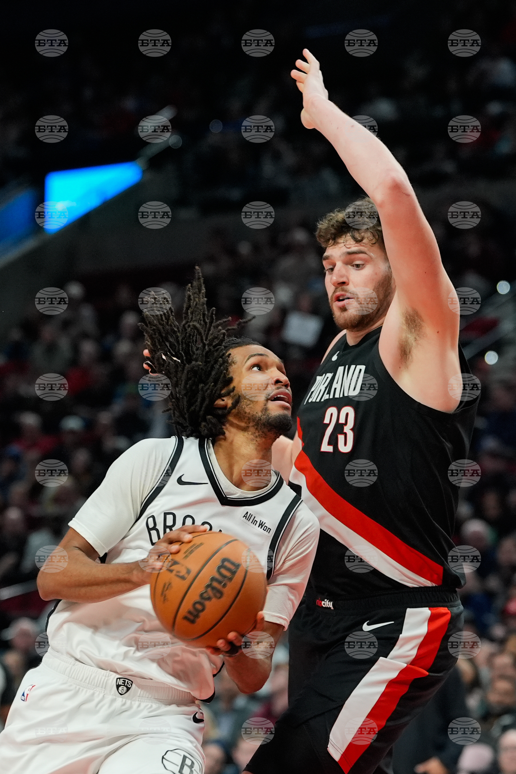 Nets Trail Blazers Basketball