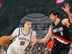 Nets Trail Blazers Basketball