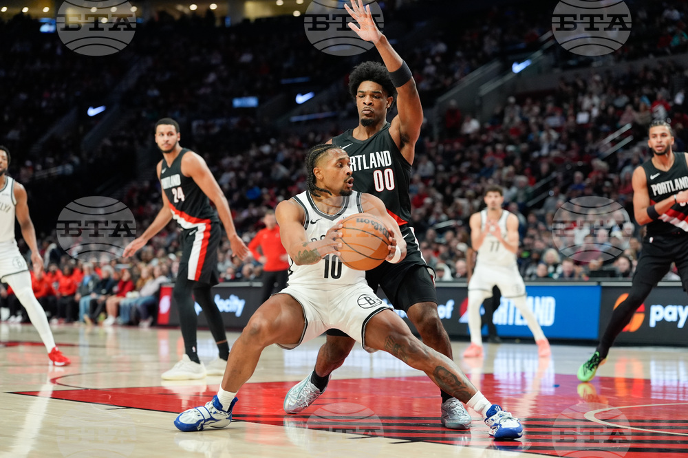 Nets Trail Blazers Basketball