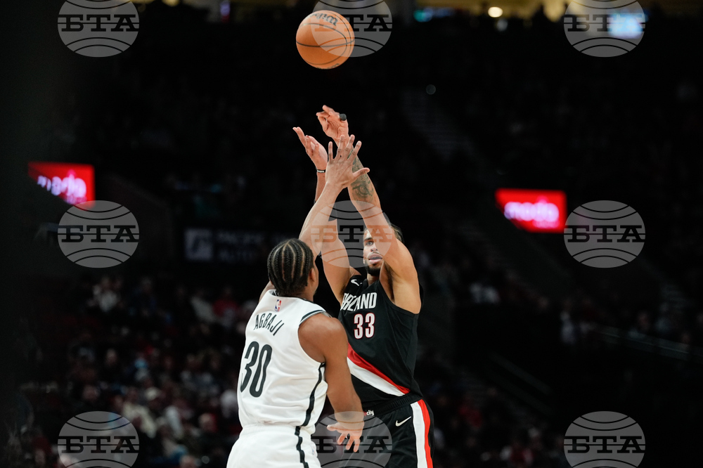 Nets Trail Blazers Basketball