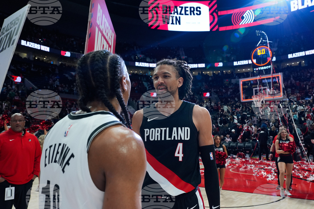 Nets Trail Blazers Basketball