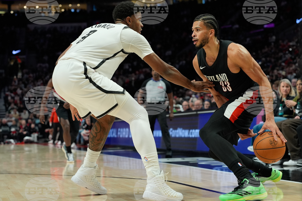 Nets Trail Blazers Basketball