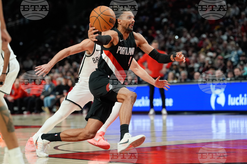 Nets Trail Blazers Basketball