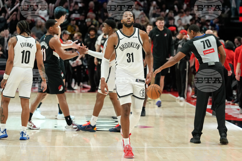 Nets Trail Blazers Basketball