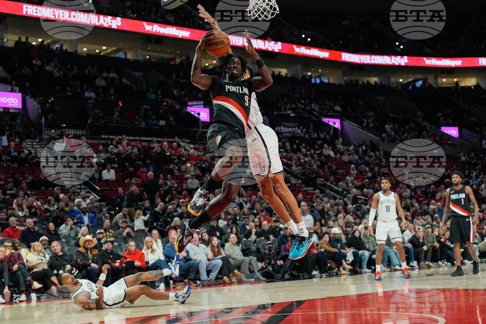 Nets Trail Blazers Basketball