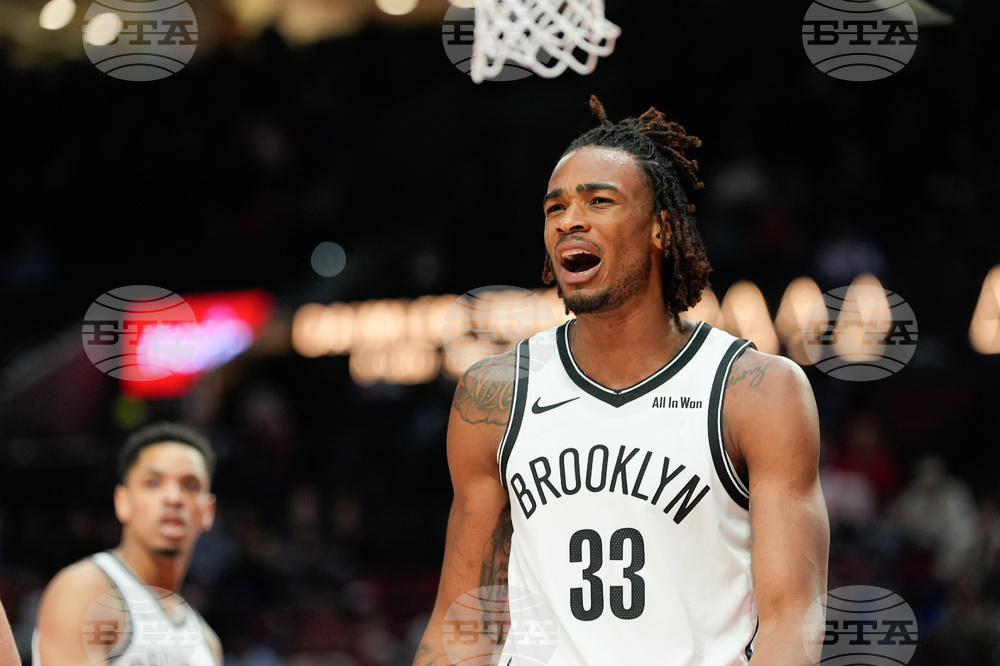 Nets Trail Blazers Basketball