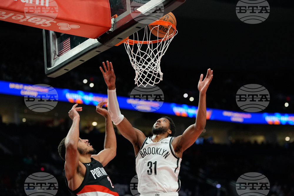 Nets Trail Blazers Basketball