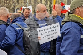 Румъния - Букурещ - миньори - протест