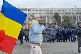 Румъния - Букурещ - миньори - протест