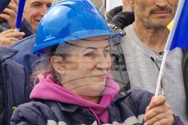 Румъния - Букурещ - миньори - протест